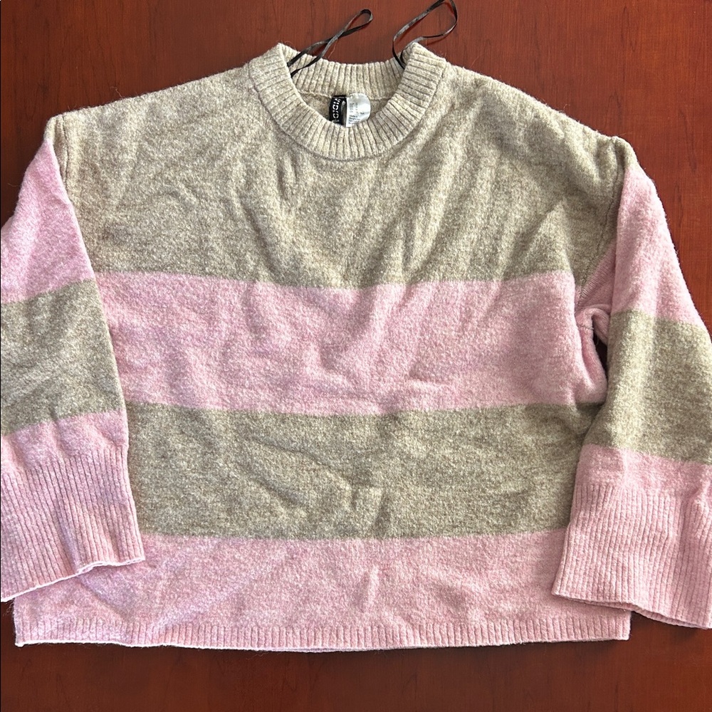 H&M Light Brown Knit Pullover (SizeM)